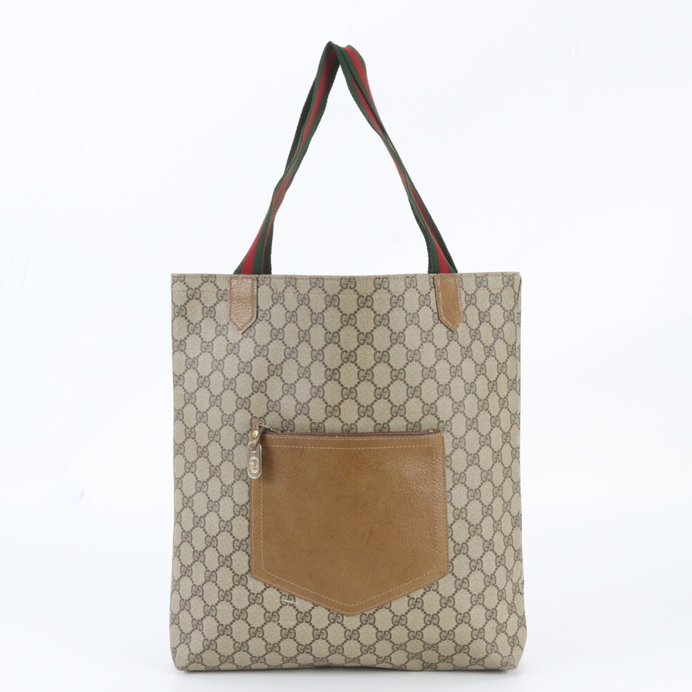 Gucci GG Supreme Sherry Line Leather Tote Bag Shoulder for Men and Women